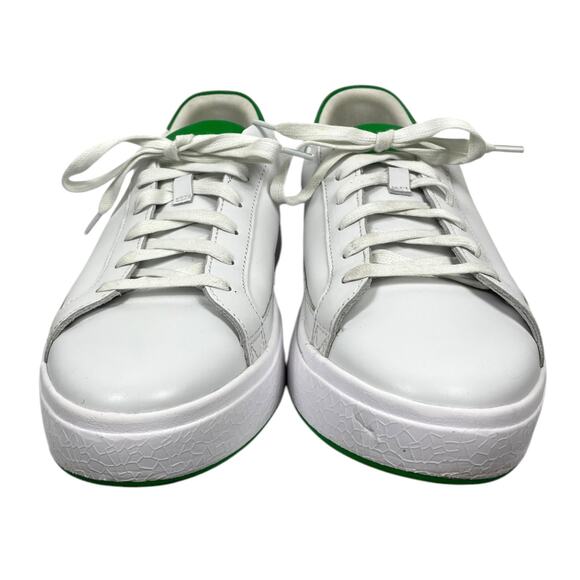 Kizik Vegas Sneakers Clover Green & White Leather Men’s 10.5 Classic Casual - Picture 10 of 13